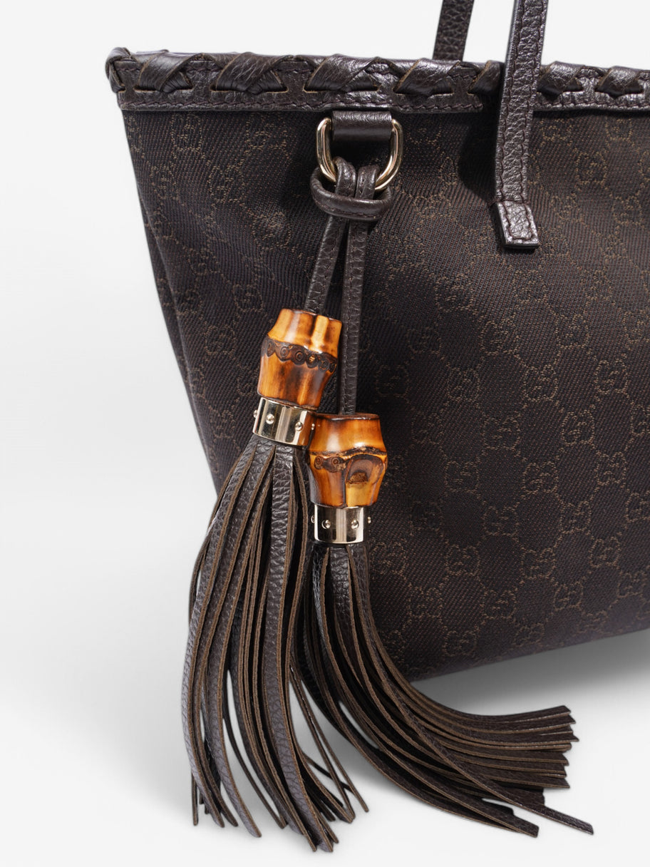Gucci GG Tassel Tote GG Supreme / Brown Denim Image 7