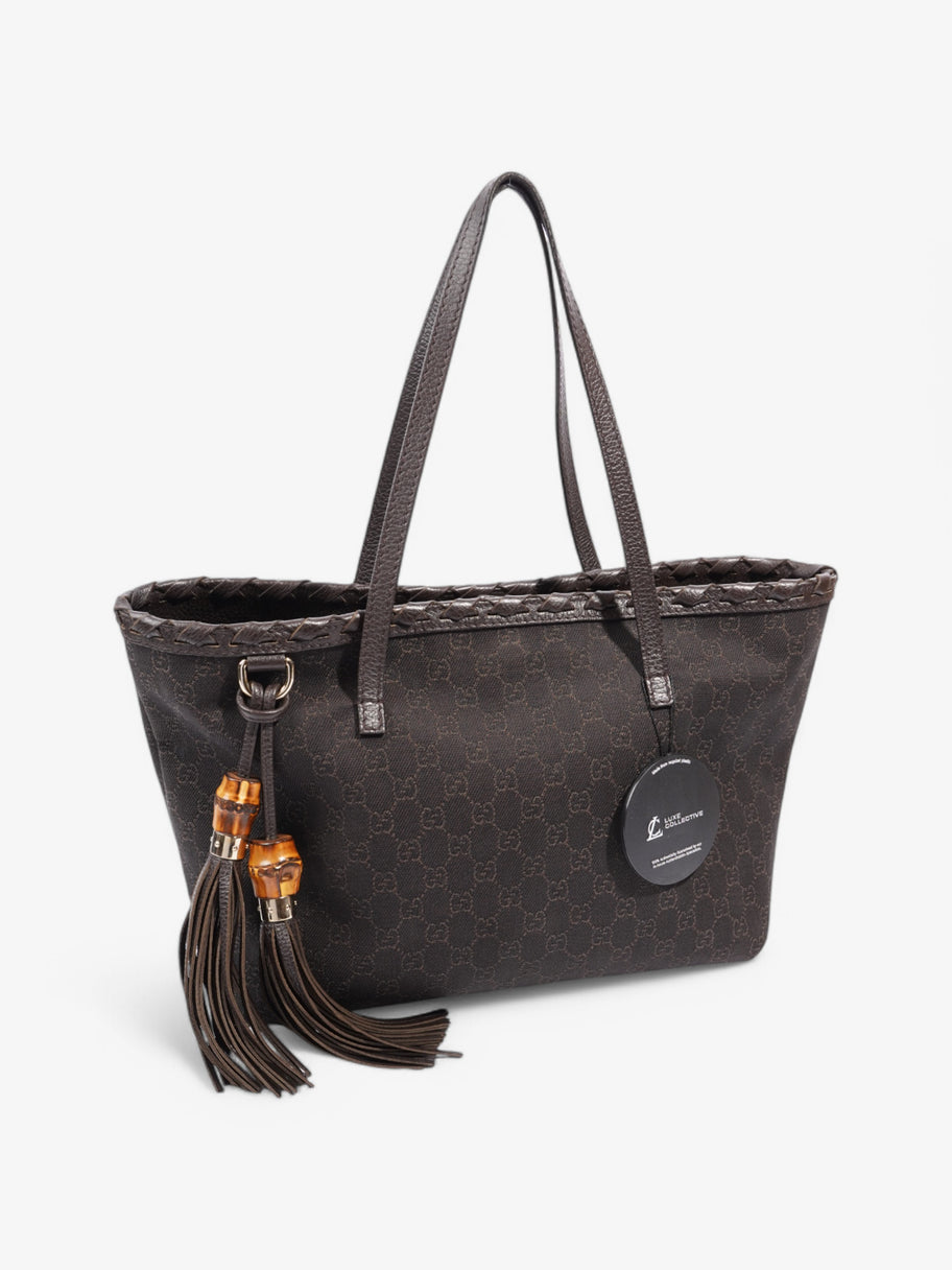 Gucci GG Tassel Tote GG Supreme / Brown Denim Image 9
