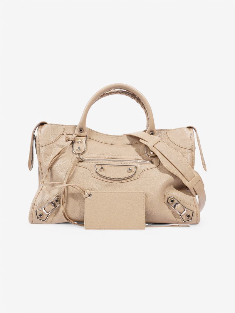  Balenciaga City Bag Beige Leather
