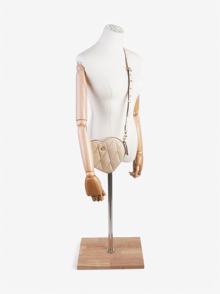 Coach Heart Bag Ivory Leather Image 2