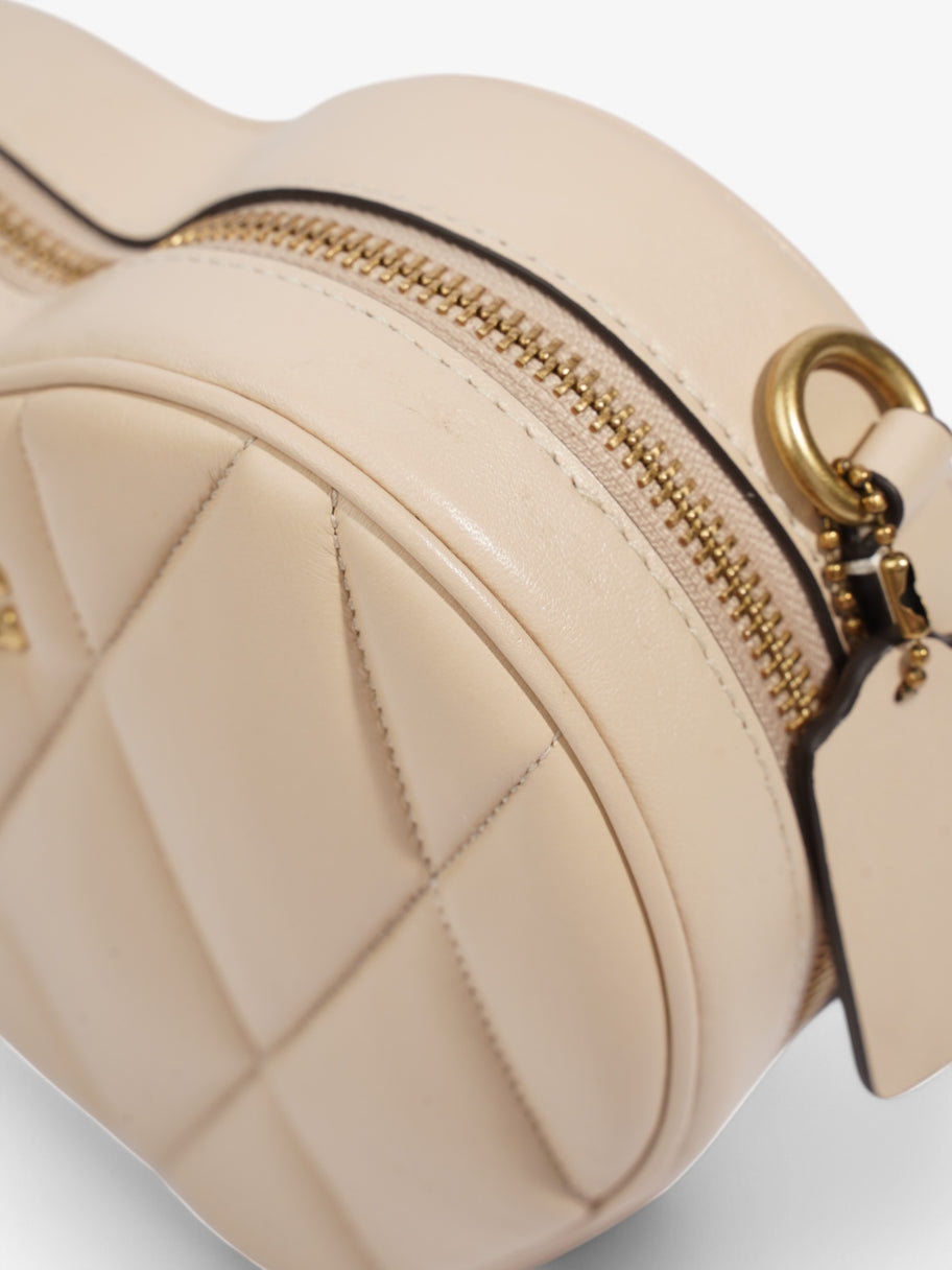 Coach Heart Bag Ivory Leather Image 7