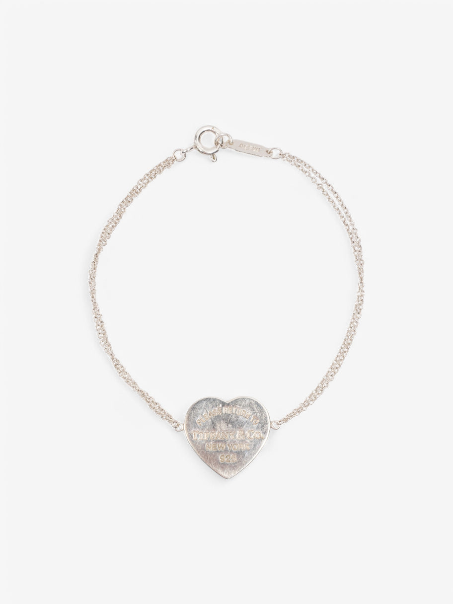 Tiffany and Co Heart Tag Double Chain Bracelet Silver Silver Sterling Image 1