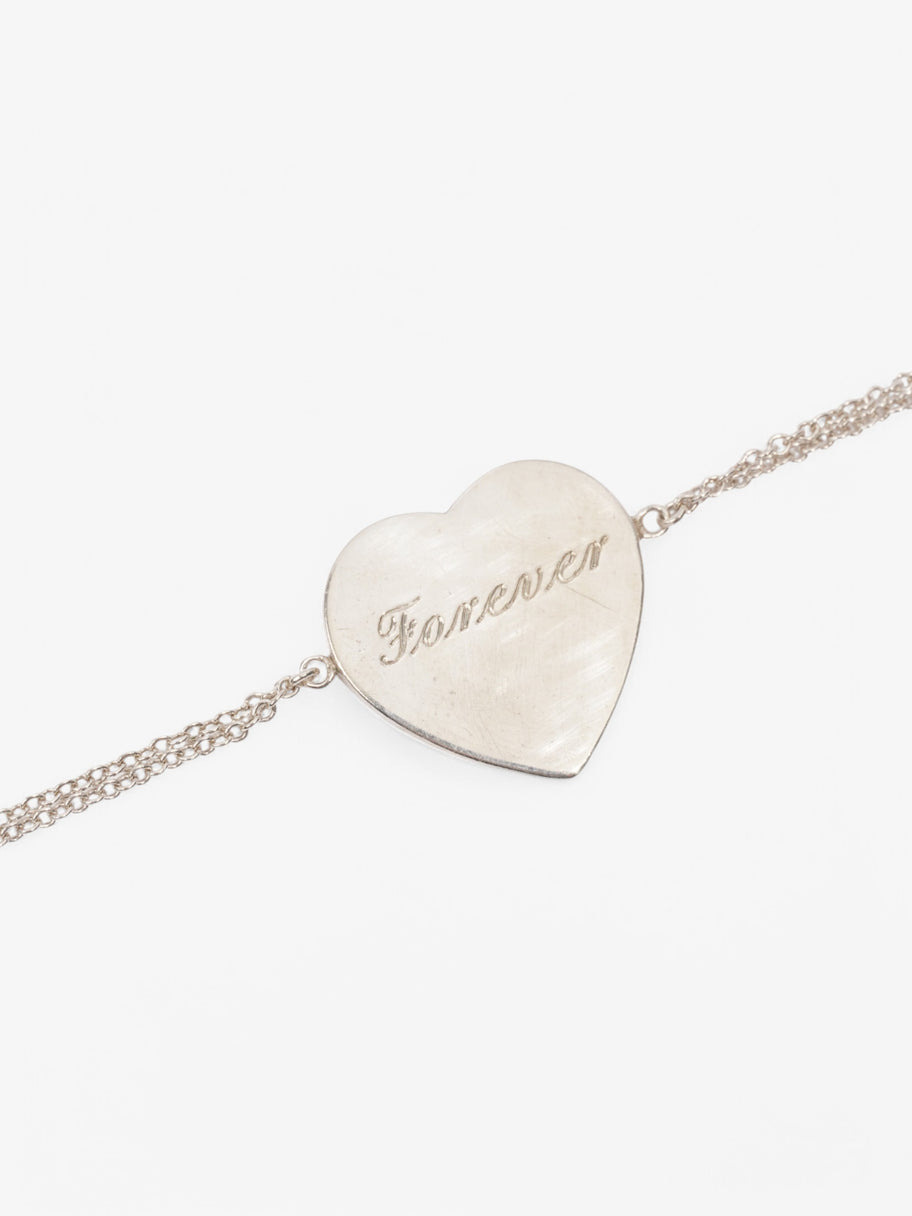 Tiffany and Co Heart Tag Double Chain Bracelet Silver Silver Sterling Image 4
