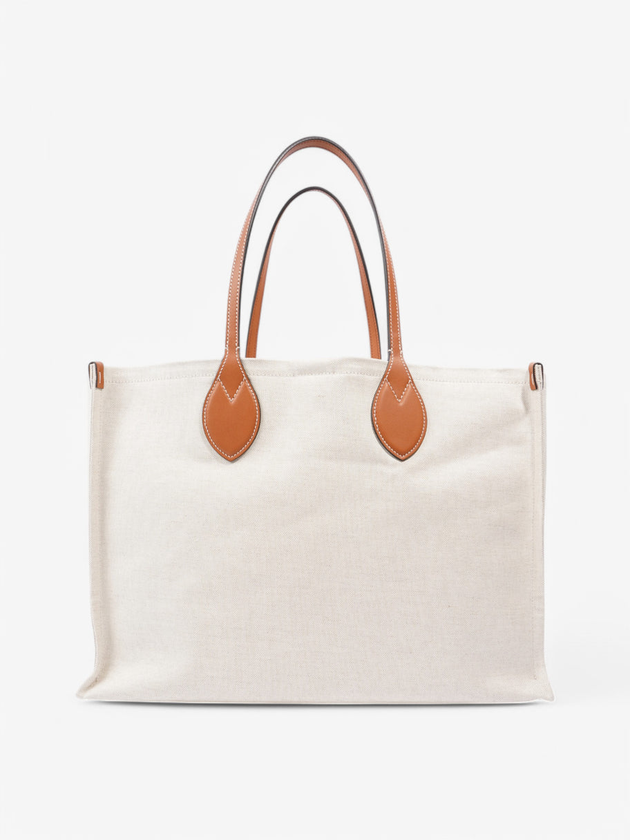 Gucci Gucci Logo-print  White  / Brown Canvas Large Image 4