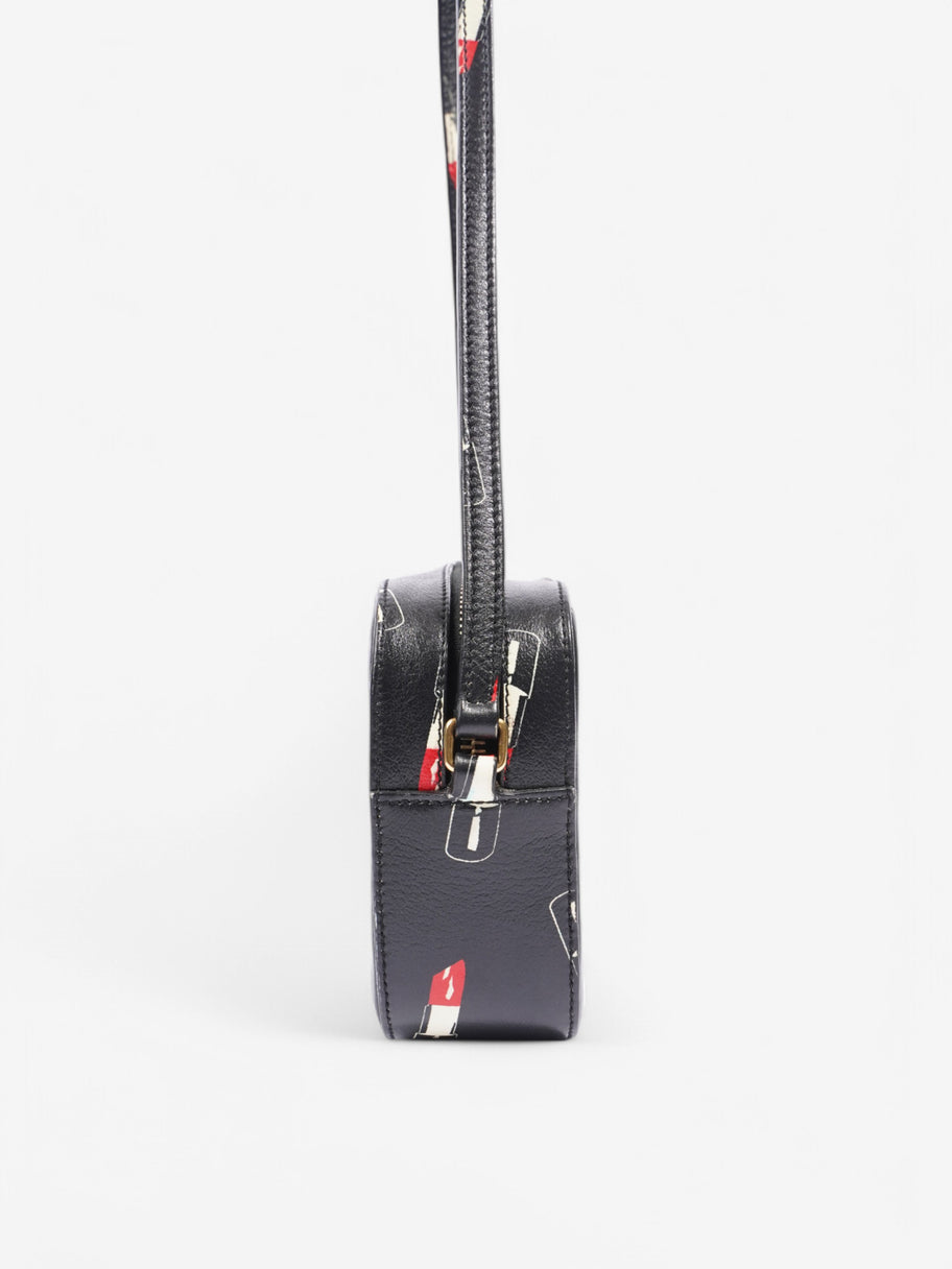 Saint Laurent Shoulder Bag Black / White / Red Leather Image 3