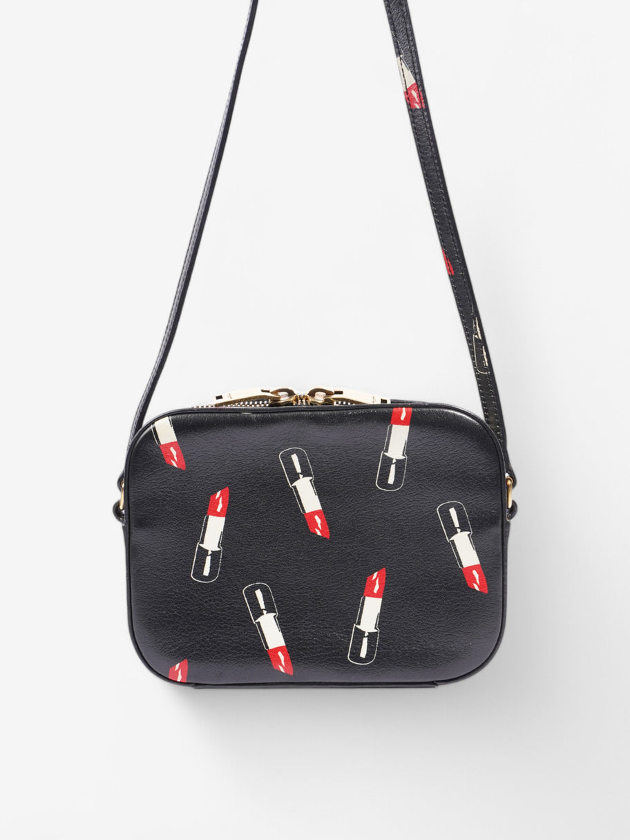 Saint Laurent Shoulder Bag Black / White / Red Leather Image 4