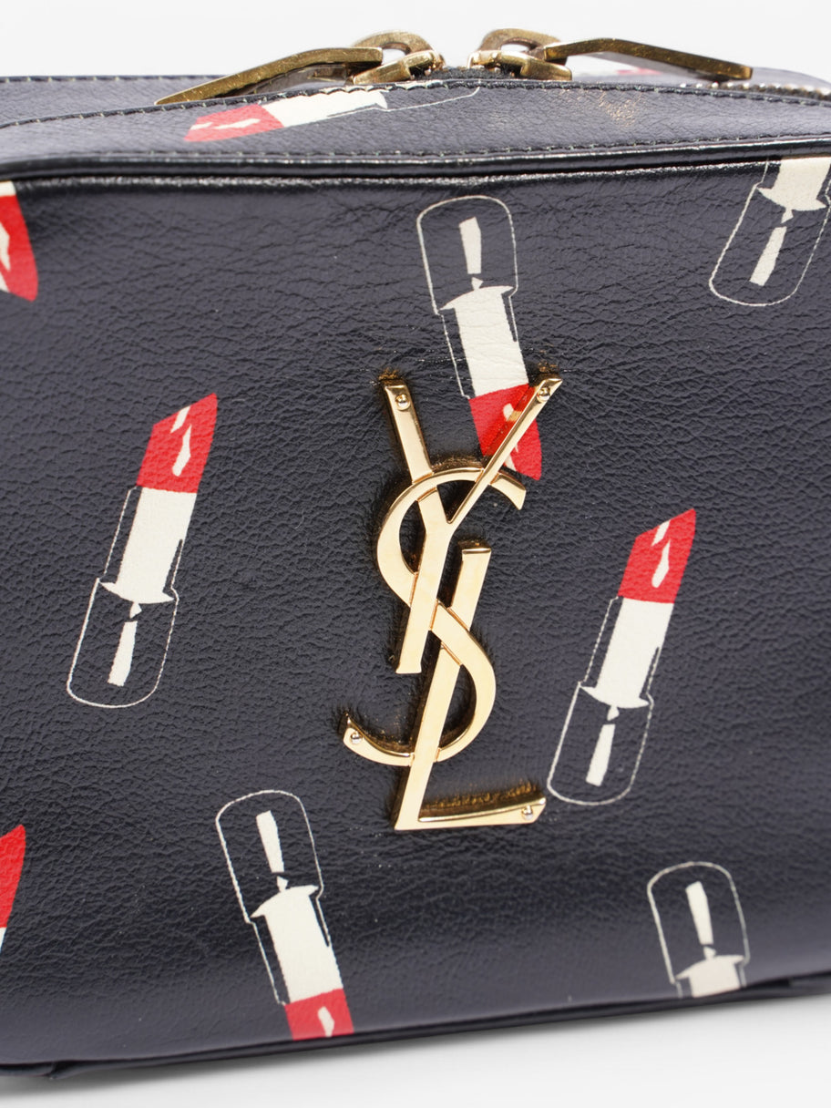 Saint Laurent Shoulder Bag Black / White / Red Leather Image 7