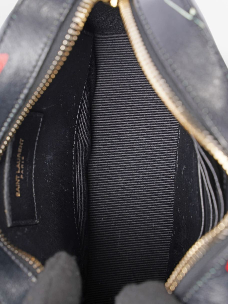 Saint Laurent Shoulder Bag Black / White / Red Leather Image 8