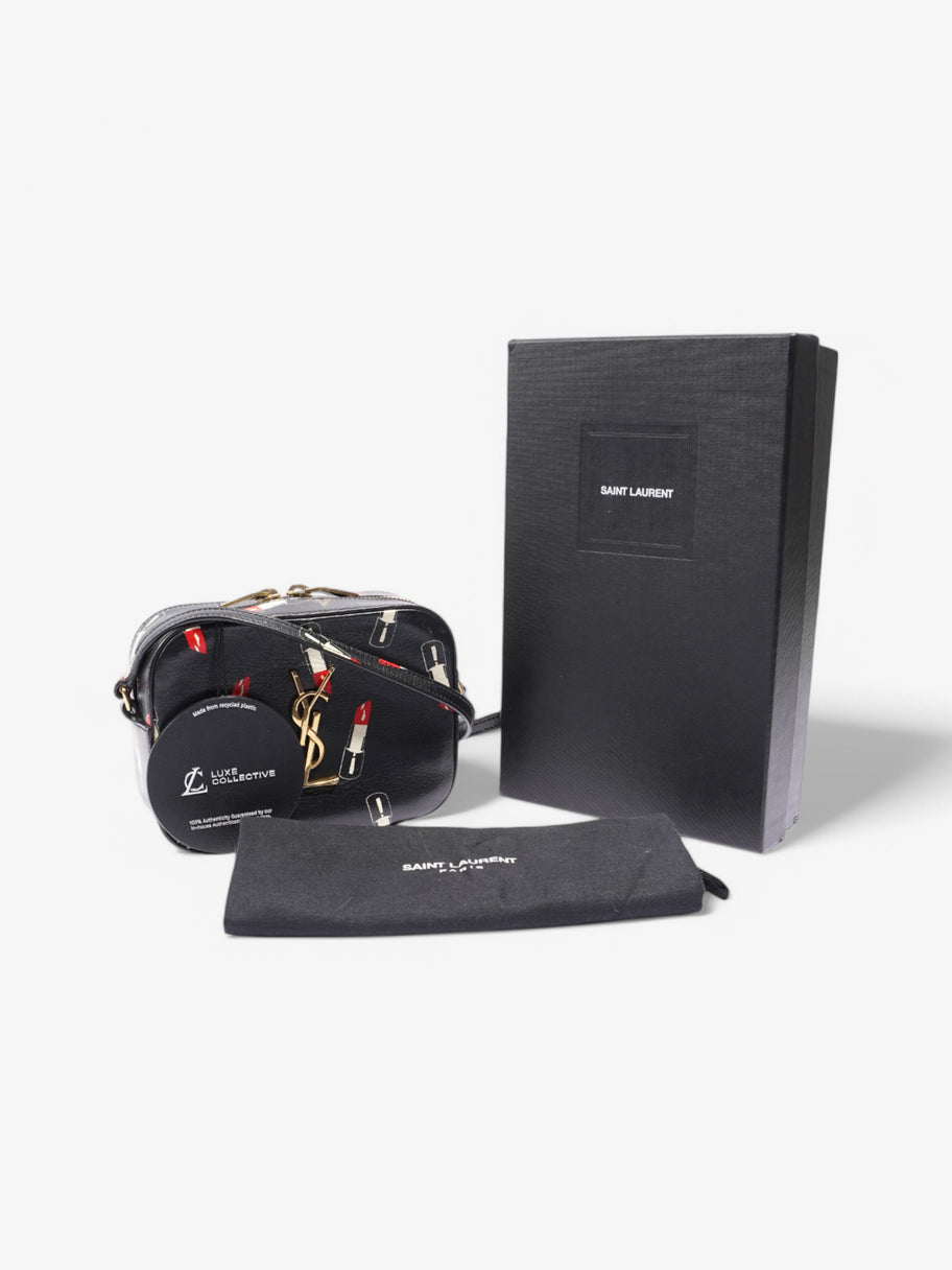 Saint Laurent Shoulder Bag Black / White / Red Leather Image 9