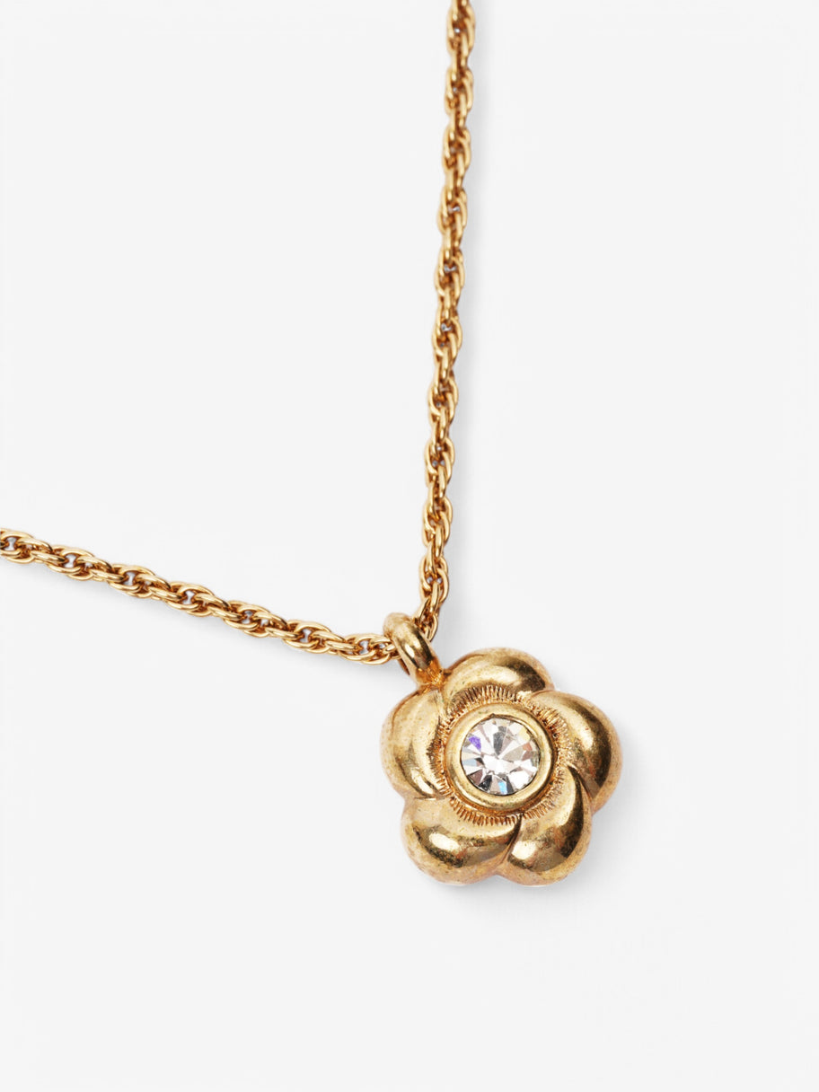 Christian Dior Flower Necklace Gold Base Metal Image 2