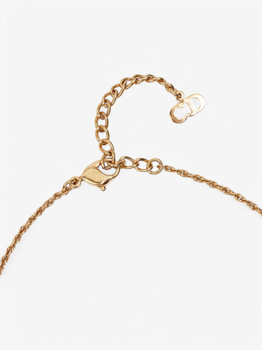 Christian Dior Flower Necklace Gold Base Metal Image 3