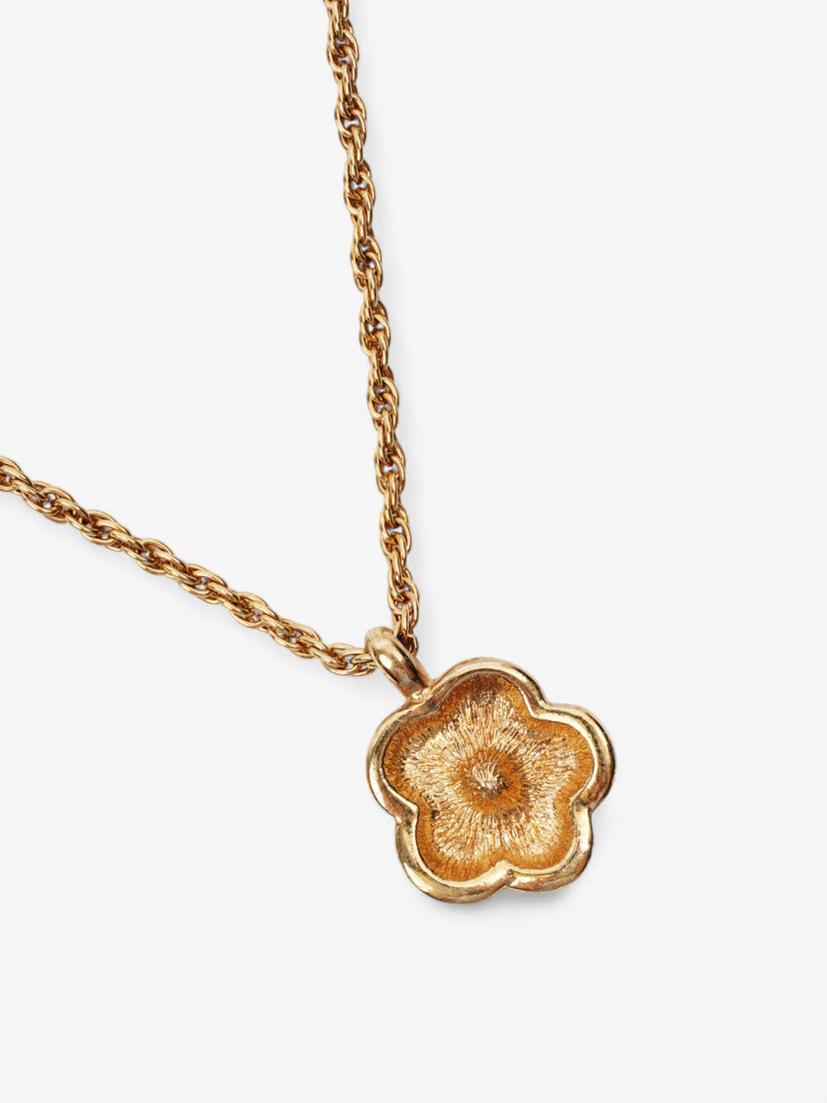 Christian Dior Flower Necklace Gold Base Metal Image 4
