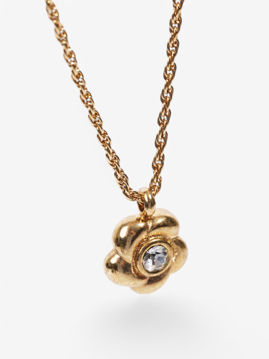 Christian Dior Flower Necklace Gold Base Metal Image 5