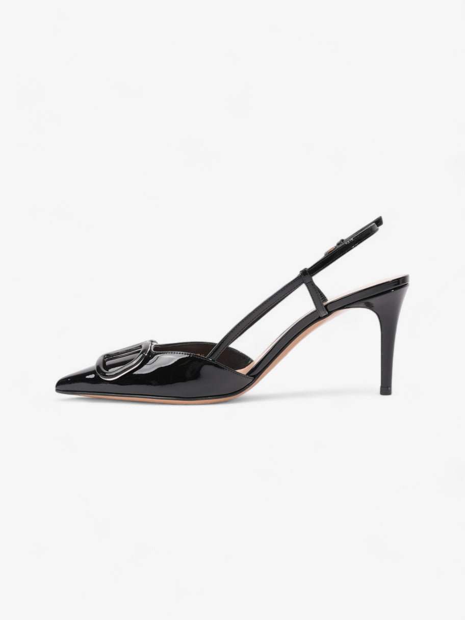 Valentino V Logo Slingbacks 80mm Black Patent Leather EU 37.5 UK 4.5 Image 3