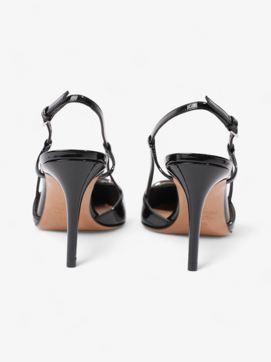 Valentino V Logo Slingbacks 80mm Black Patent Leather EU 37.5 UK 4.5 Image 6