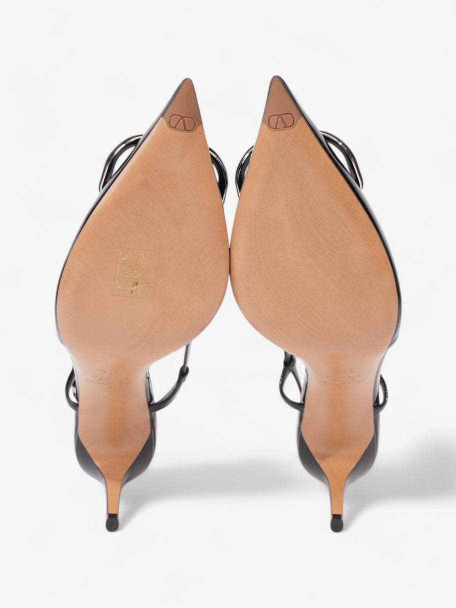 Valentino V Logo Slingbacks 80mm Black Patent Leather EU 37.5 UK 4.5 Image 7