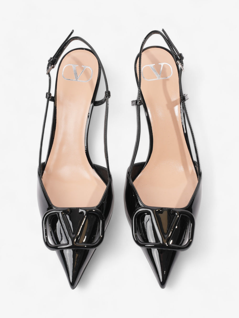 Valentino V Logo Slingbacks 80mm Black Patent Leather EU 37.5 UK 4.5 Image 8