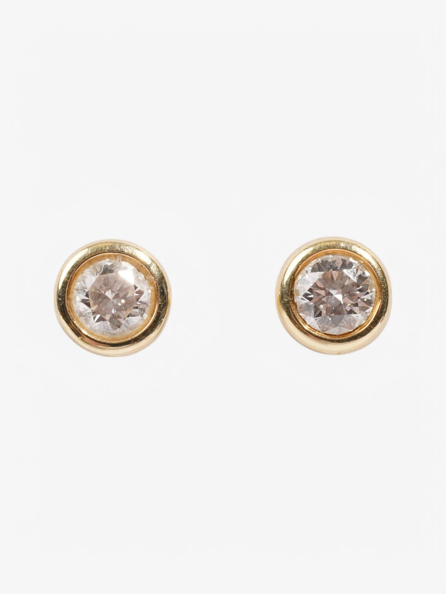 Tiffany and Co Diamond Earrings Gold Yellow Gold Image 1