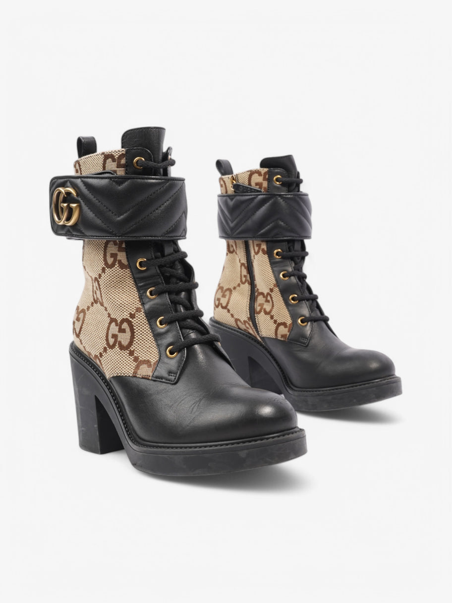 Gucci GG Platform Boots 90 Beige  / Black Leather EU 38 UK 5 Image 2