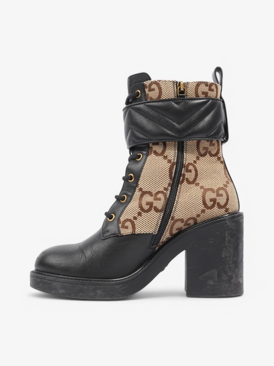 Gucci GG Platform Boots 90 Beige  / Black Leather EU 38 UK 5 Image 3
