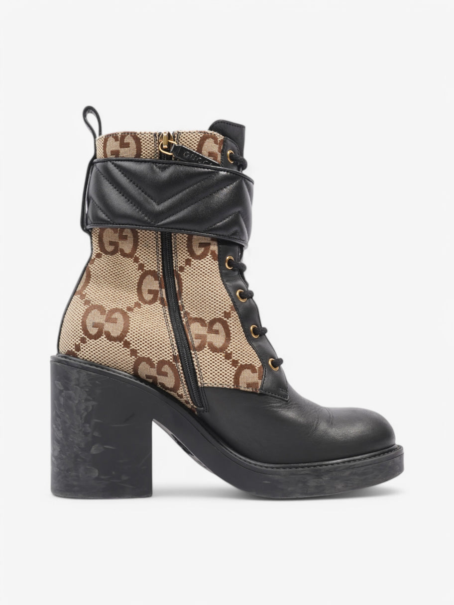Gucci GG Platform Boots 90 Beige  / Black Leather EU 38 UK 5 Image 4
