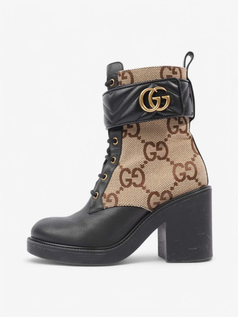 Gucci GG Platform Boots 90 Beige  / Black Leather EU 38 UK 5 Image 5