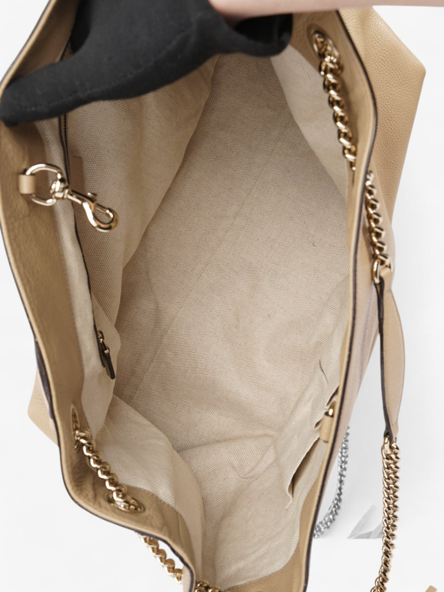 Gucci Soho Chain Tote Light Beige Calfskin Leather Large Image 8