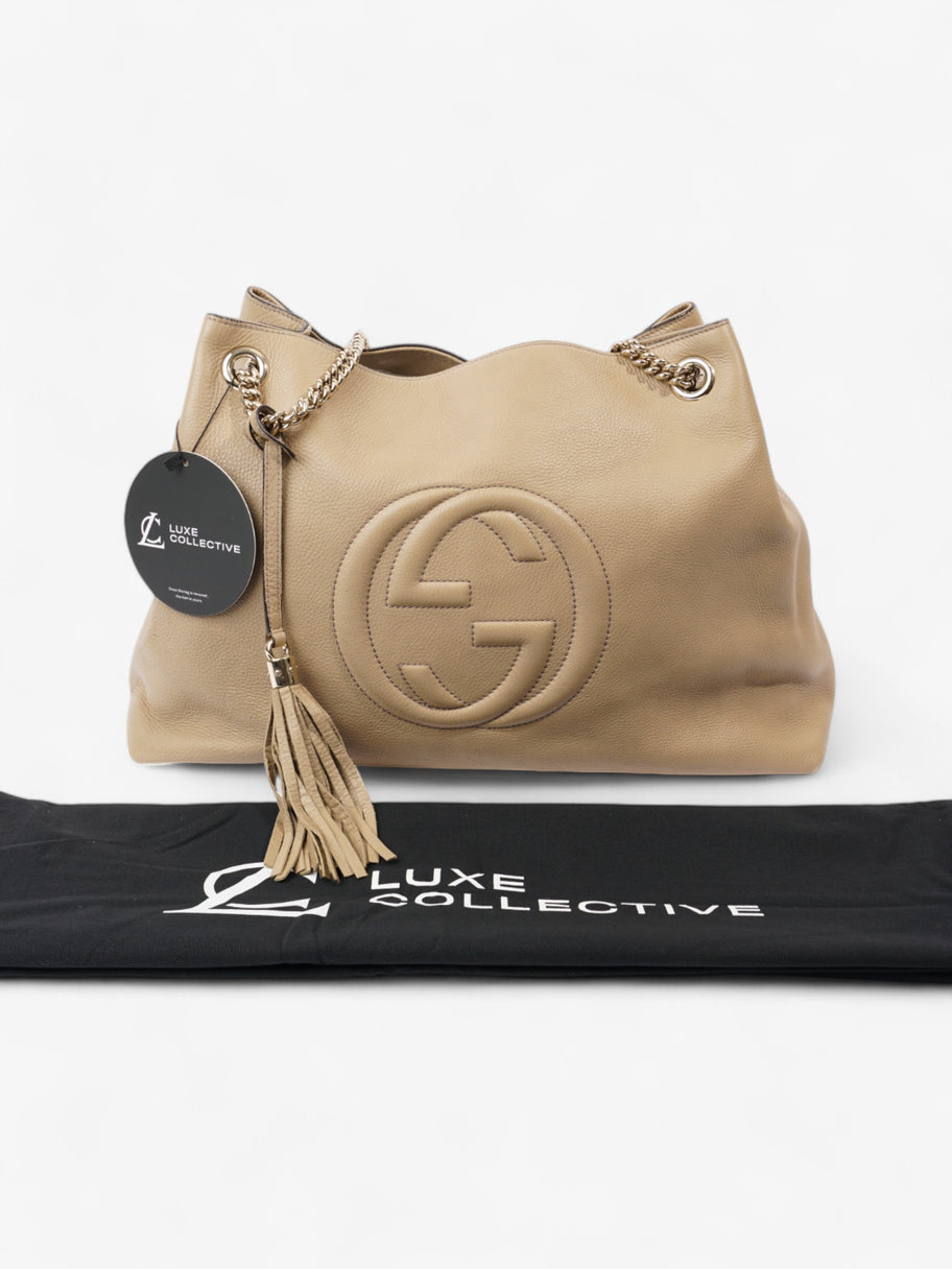 Gucci Soho Chain Tote Light Beige Calfskin Leather Large Image 9