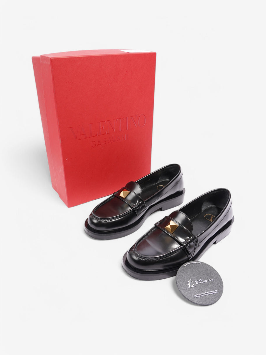 Valentino Rockstud Loafers Black / Gold Leather EU 37 UK 4 Image 10