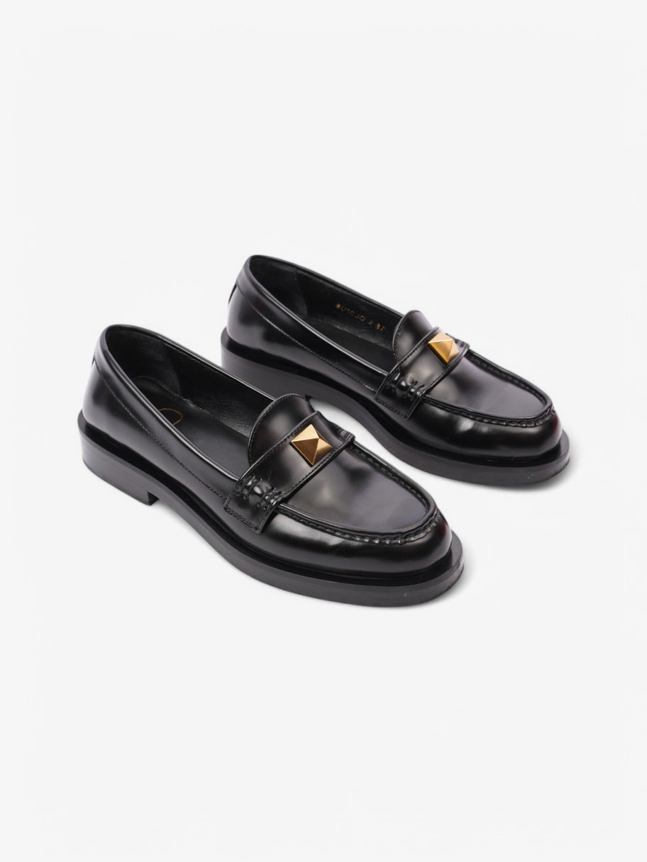 Valentino Rockstud Loafers Black / Gold Leather EU 37 UK 4 Image 2