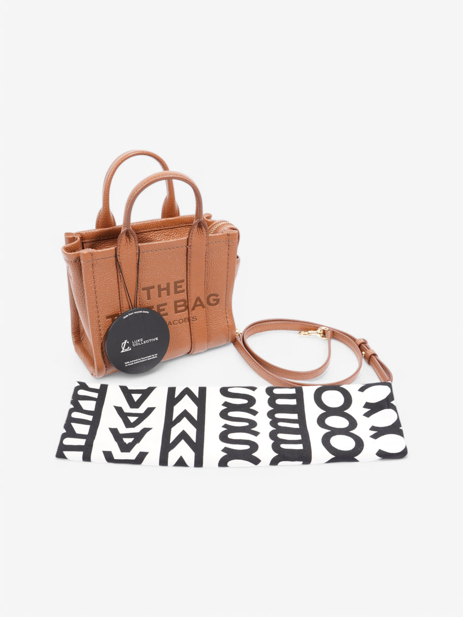 Marc Jacobs The Tote Bag Caramel Brown Leather Mini Image 9