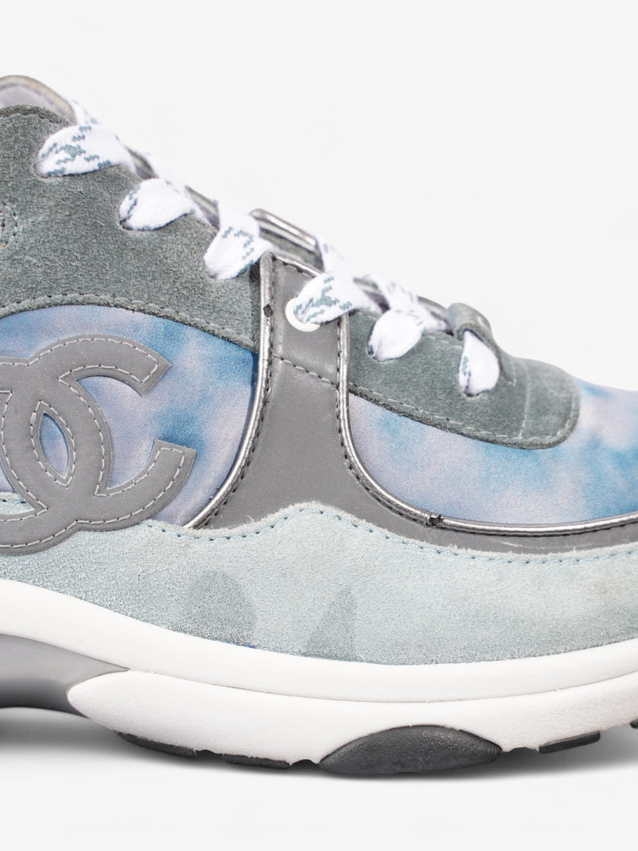 Chanel CC Logo Sneakers Blue / Grey Suede EU 40.5 UK 7.5 Image 10