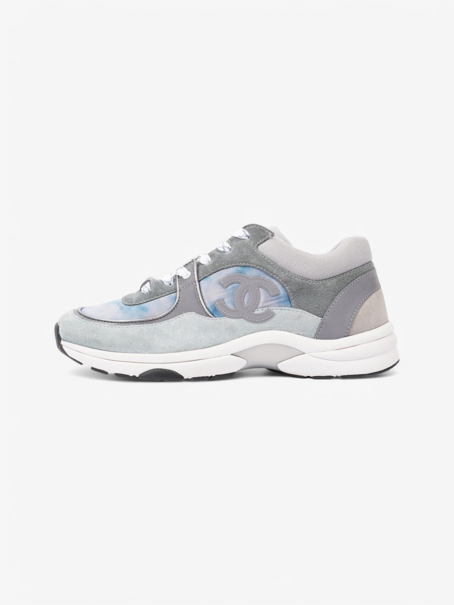 Chanel CC Logo Sneakers Blue / Grey Suede EU 40.5 UK 7.5 Image 5