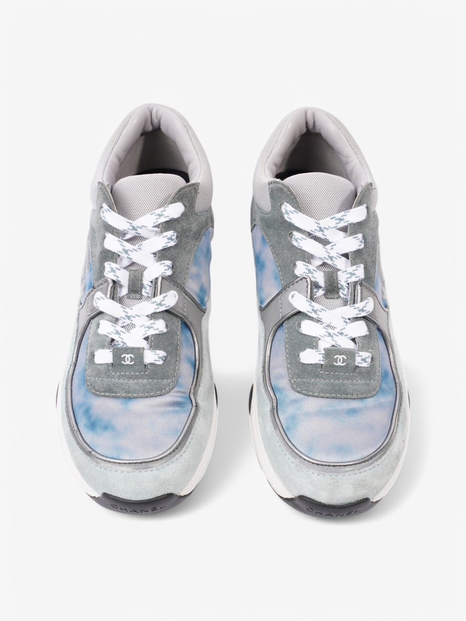 Chanel CC Logo Sneakers Blue / Grey Suede EU 40.5 UK 7.5 Image 8
