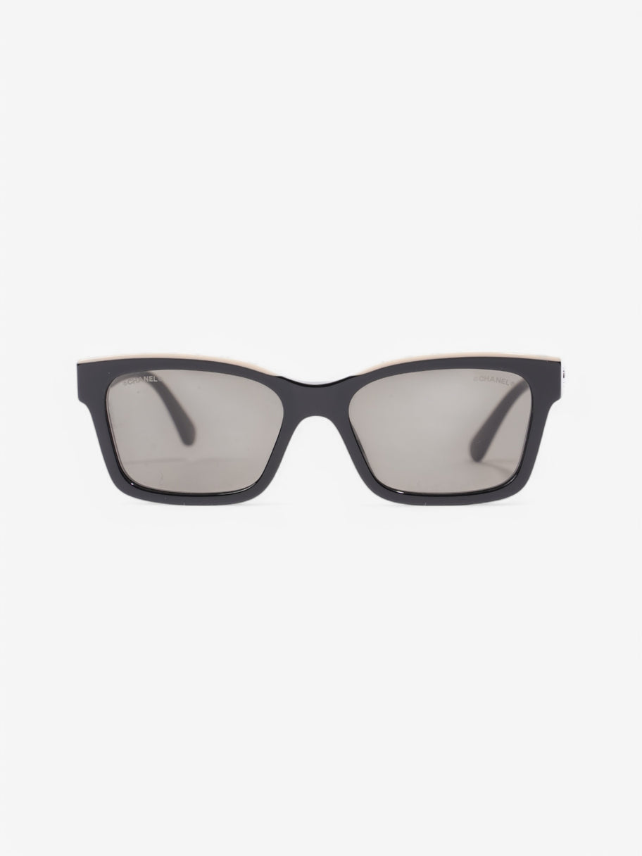 Chanel CC Sunglasses Beige  / Black Plastic Image 1