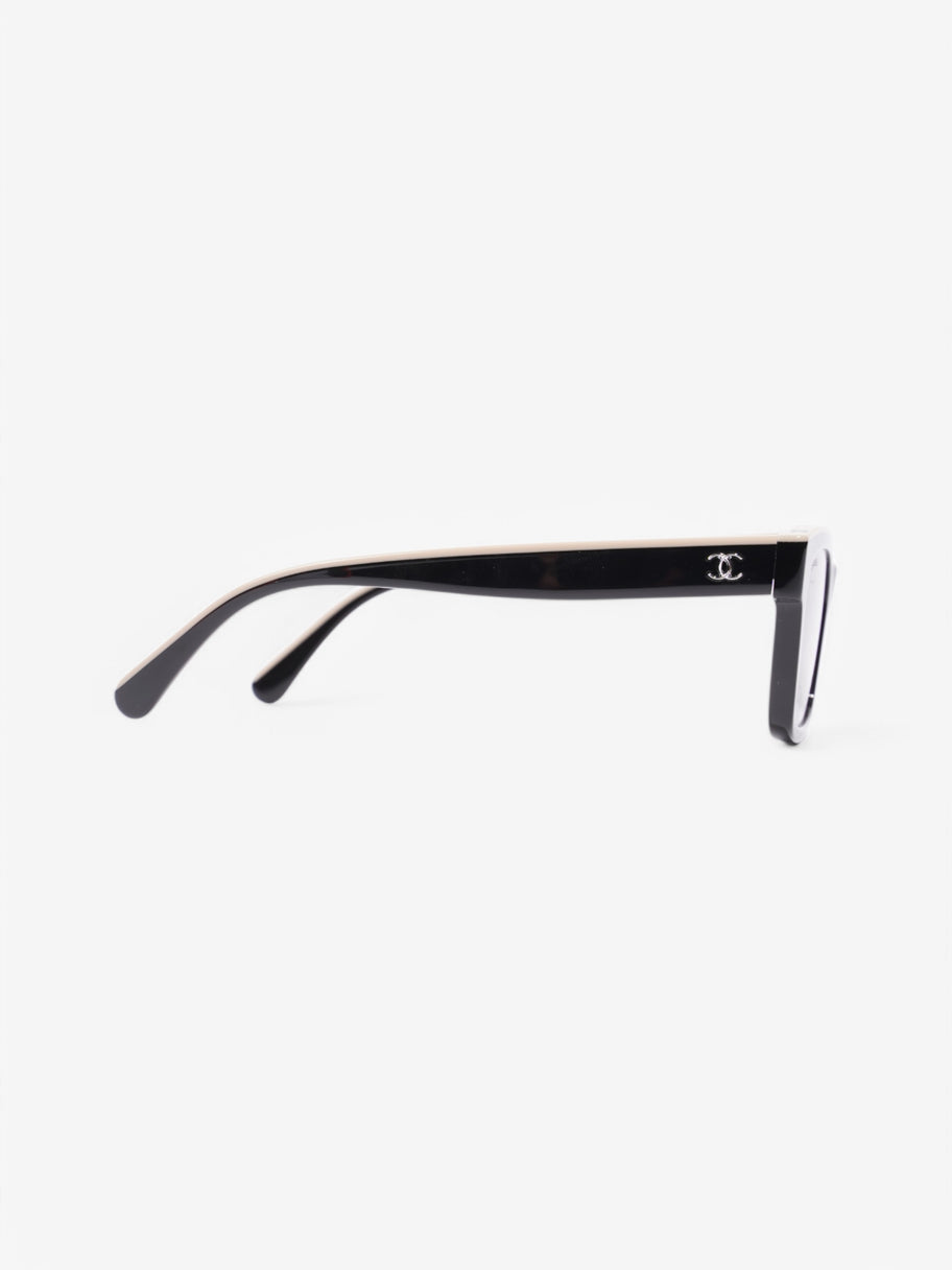 Chanel CC Sunglasses Beige  / Black Plastic Image 4