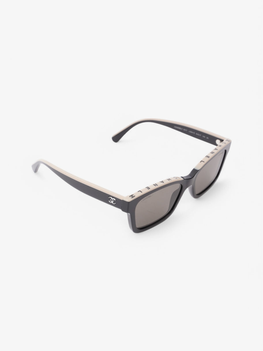 Chanel CC Sunglasses Beige  / Black Plastic Image 6