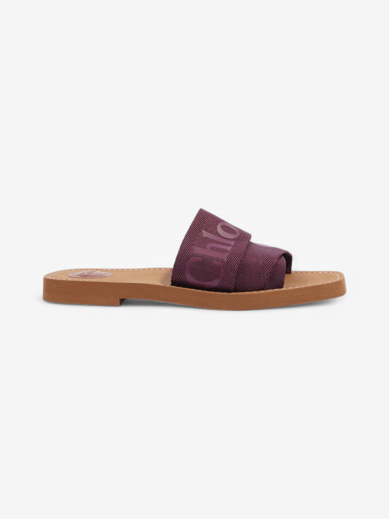  Chloe Woody Sandal Purple Canvas EU 40 UK 7