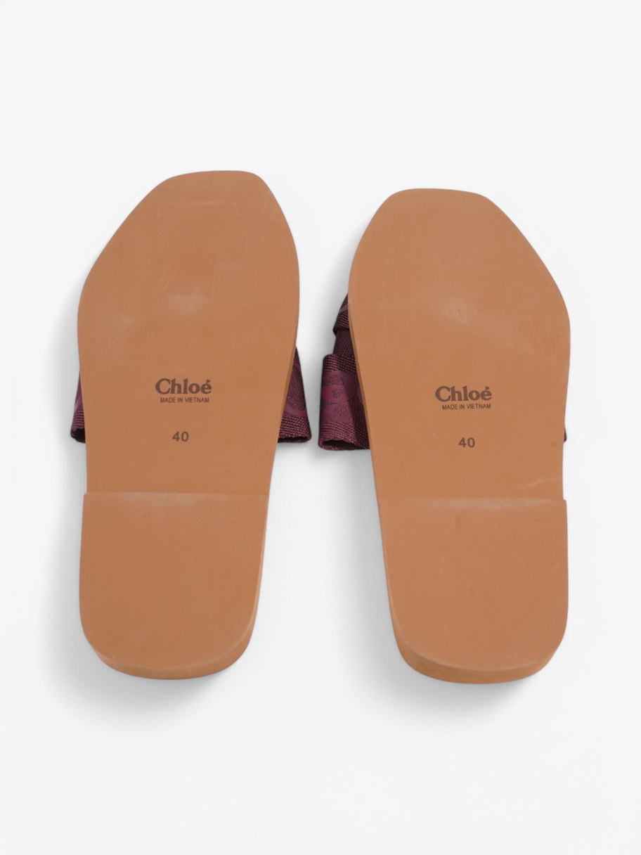 Chloe Woody Sandal Purple Canvas EU 40 UK 7 Image 7