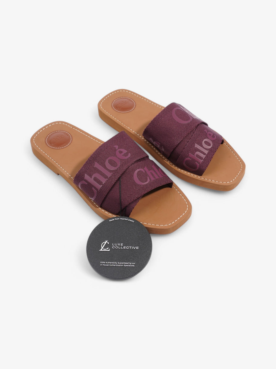 Chloe Woody Sandal Purple Canvas EU 40 UK 7 Image 8