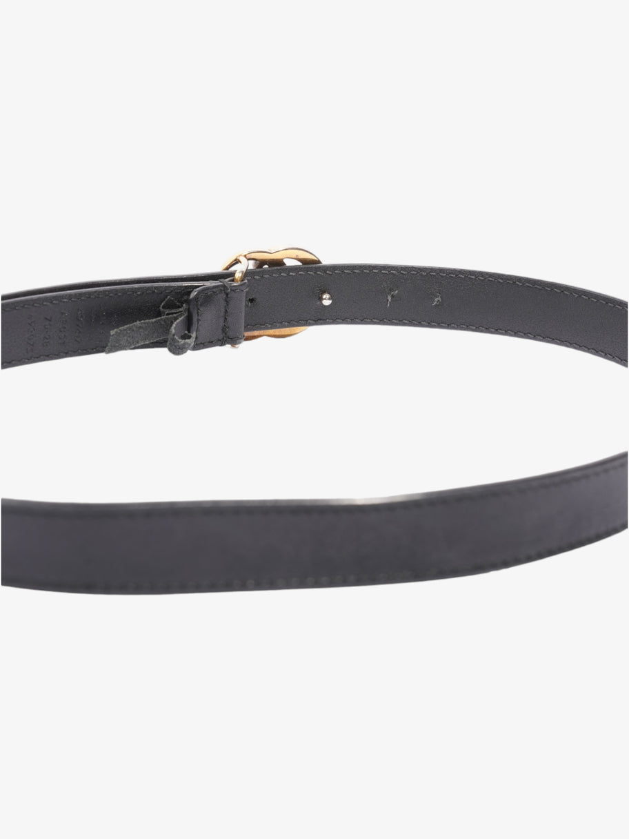 Gucci GG Marmont Thin Belt Black / Gold Leather 70cm / 28