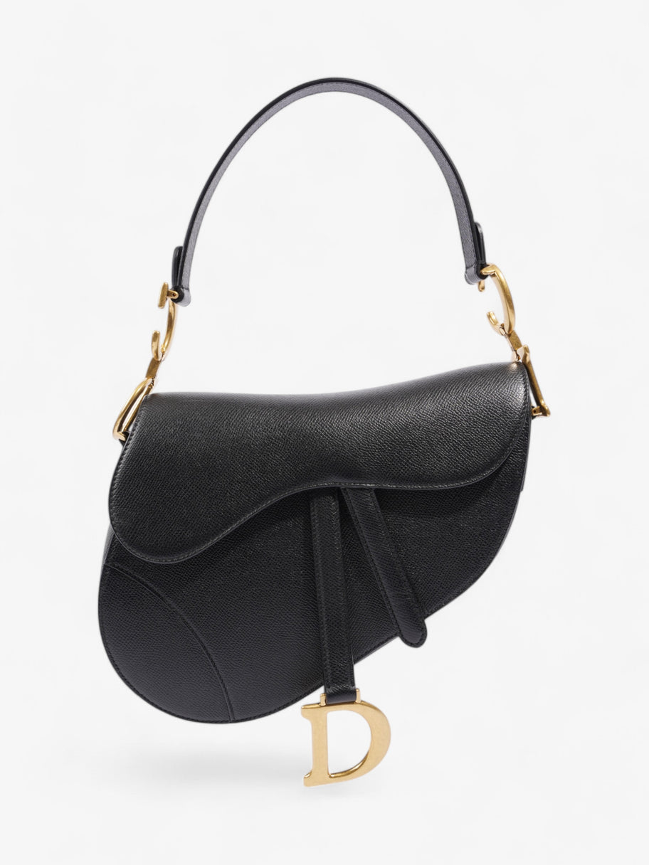 Christian Dior Saddle Bag Black Calfskin Leather Image 2
