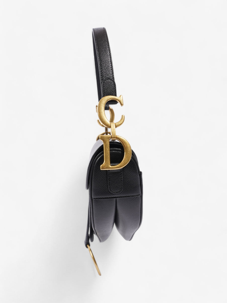 Christian Dior Saddle Bag Black Calfskin Leather Image 3