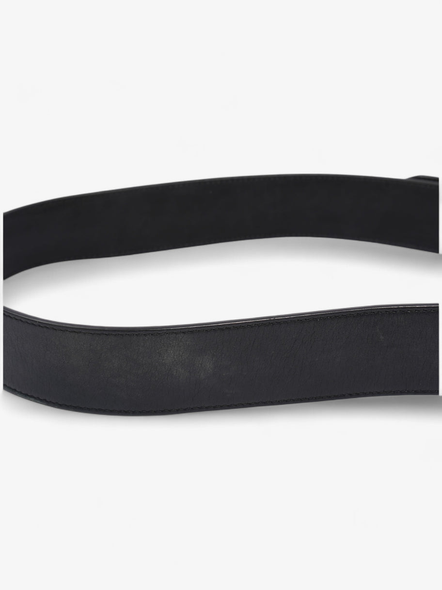 Gucci GG Marmont Wide Belt Black / Gold Leather 80cm / 32