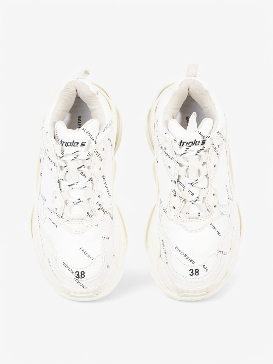 Balenciaga Triple S White  / Black Leather EU 38 UK 5 Image 8
