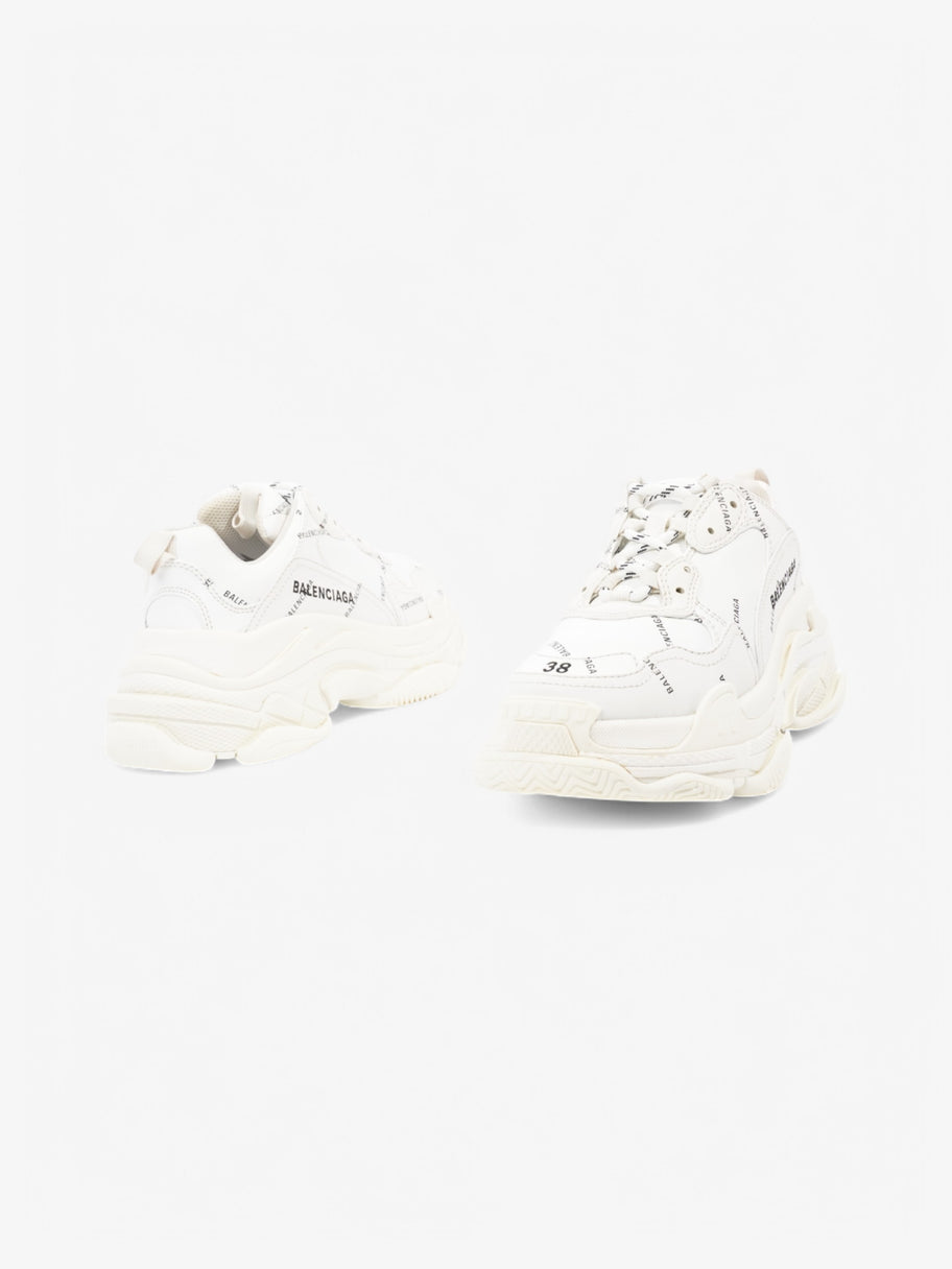 Balenciaga Triple S White  / Black Leather EU 38 UK 5 Image 9