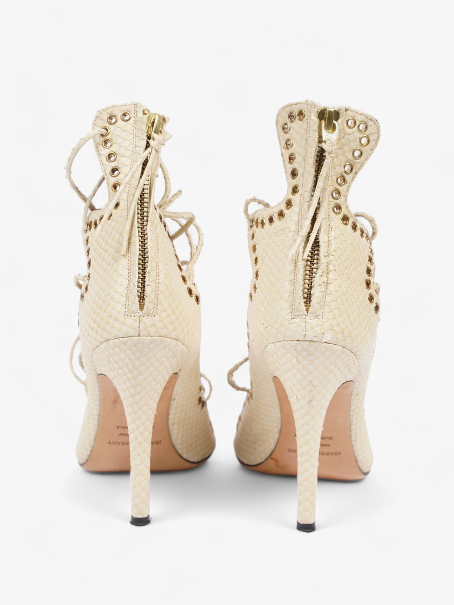 Isabel Marant Lace Sandals 100 Cream Python EU 38 UK 5 Image 6