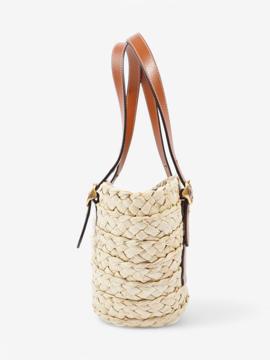 Coach Structured Straw Tote 16 Brown Raffia Image 5
