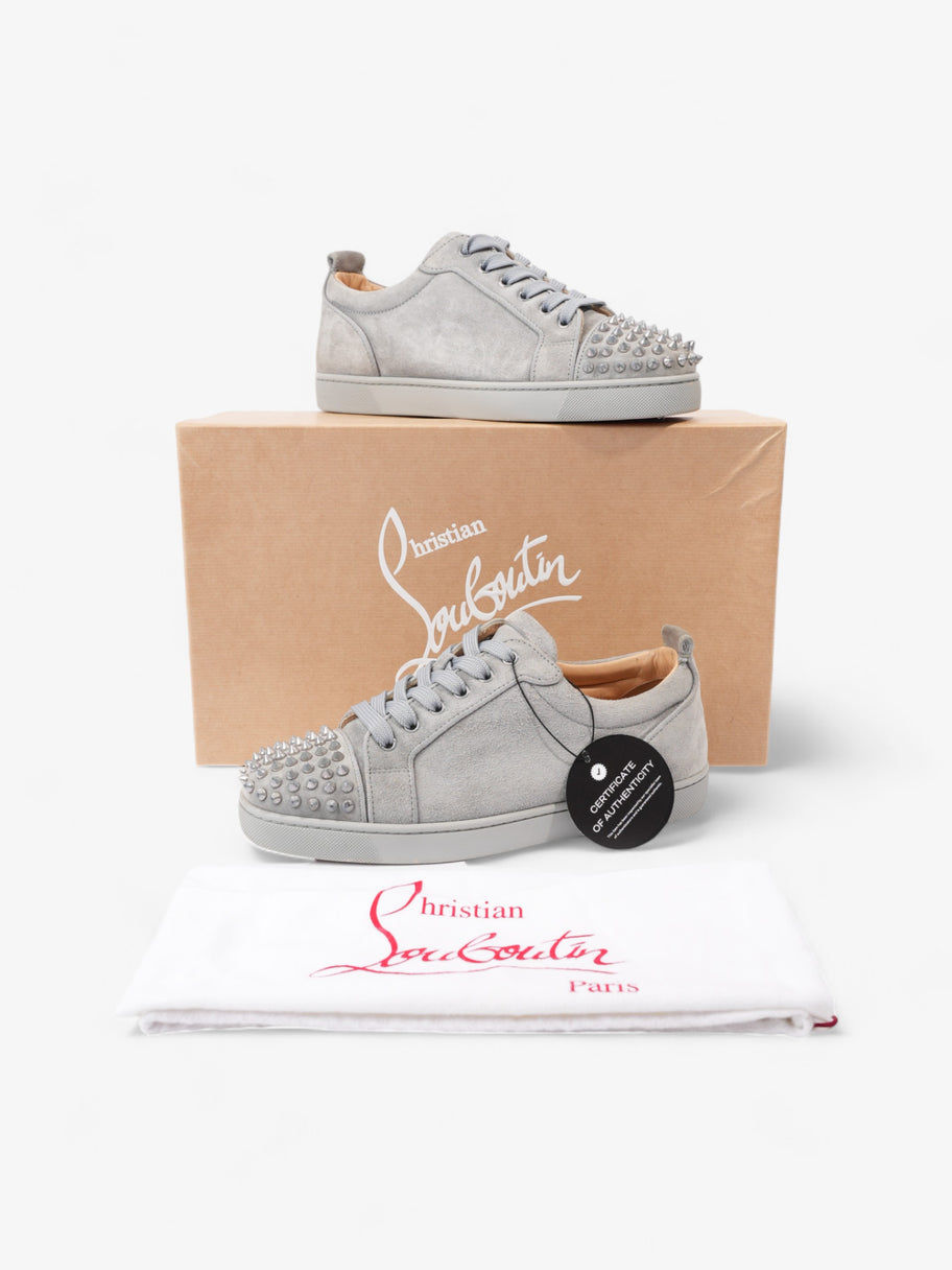 Christian Louboutin Louis Junior Spikes Orlato Grey / Silver Suede EU 40 UK 6 Image 10