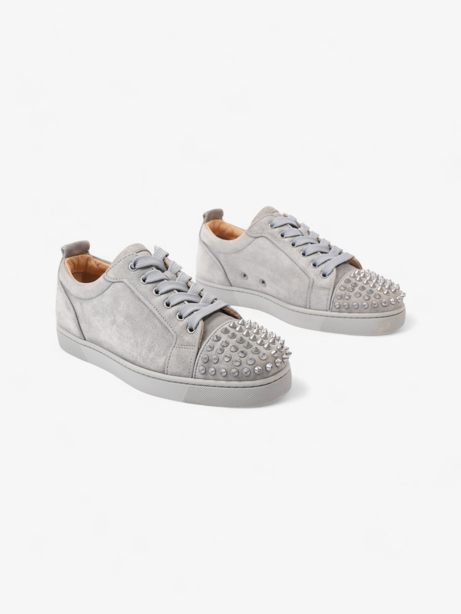 Christian Louboutin Louis Junior Spikes Orlato Grey / Silver Suede EU 40 UK 6 Image 2